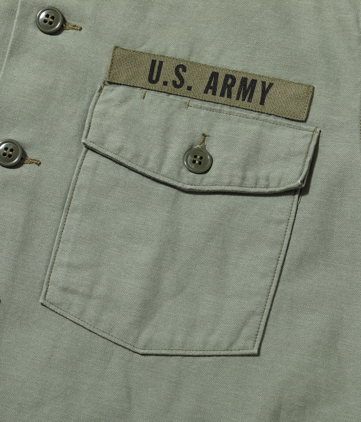 Lot No. BR29586 / SHIRT MAN'S COTTON SATEEN OLIVE GREEN SHADE107 ��DEMILITARIZED ZONE��