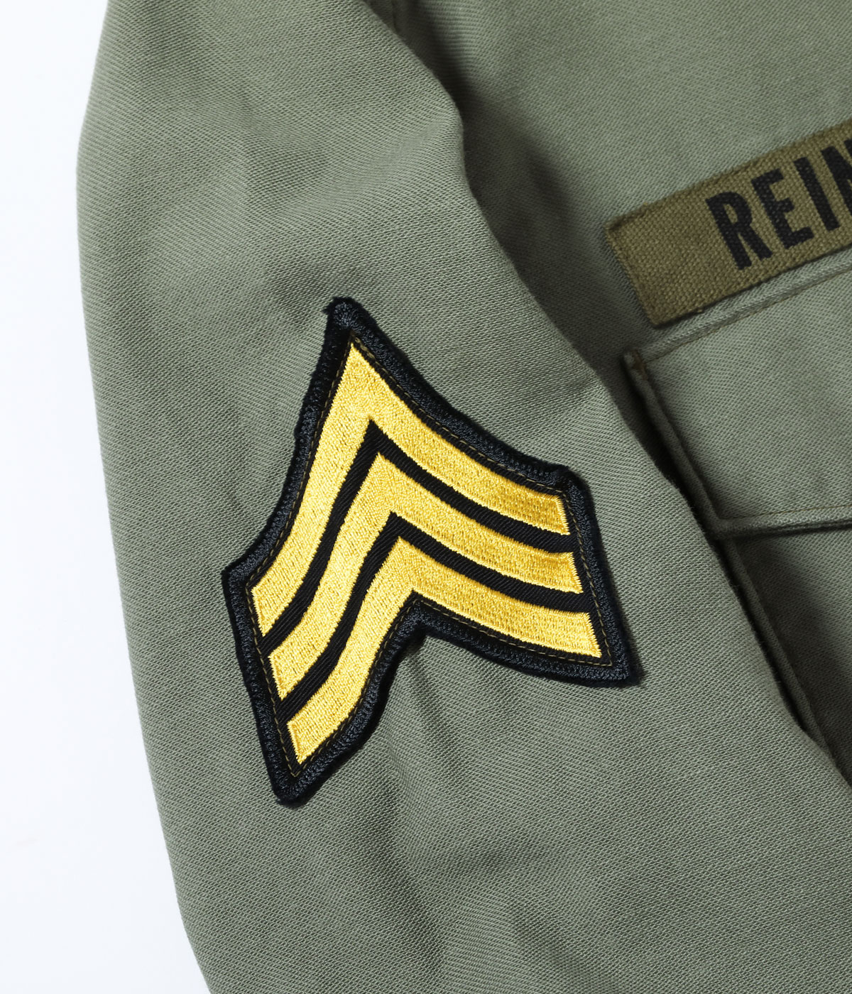 Lot No. BR29586 / SHIRT MAN'S COTTON SATEEN OLIVE GREEN SHADE107 ��DEMILITARIZED ZONE��