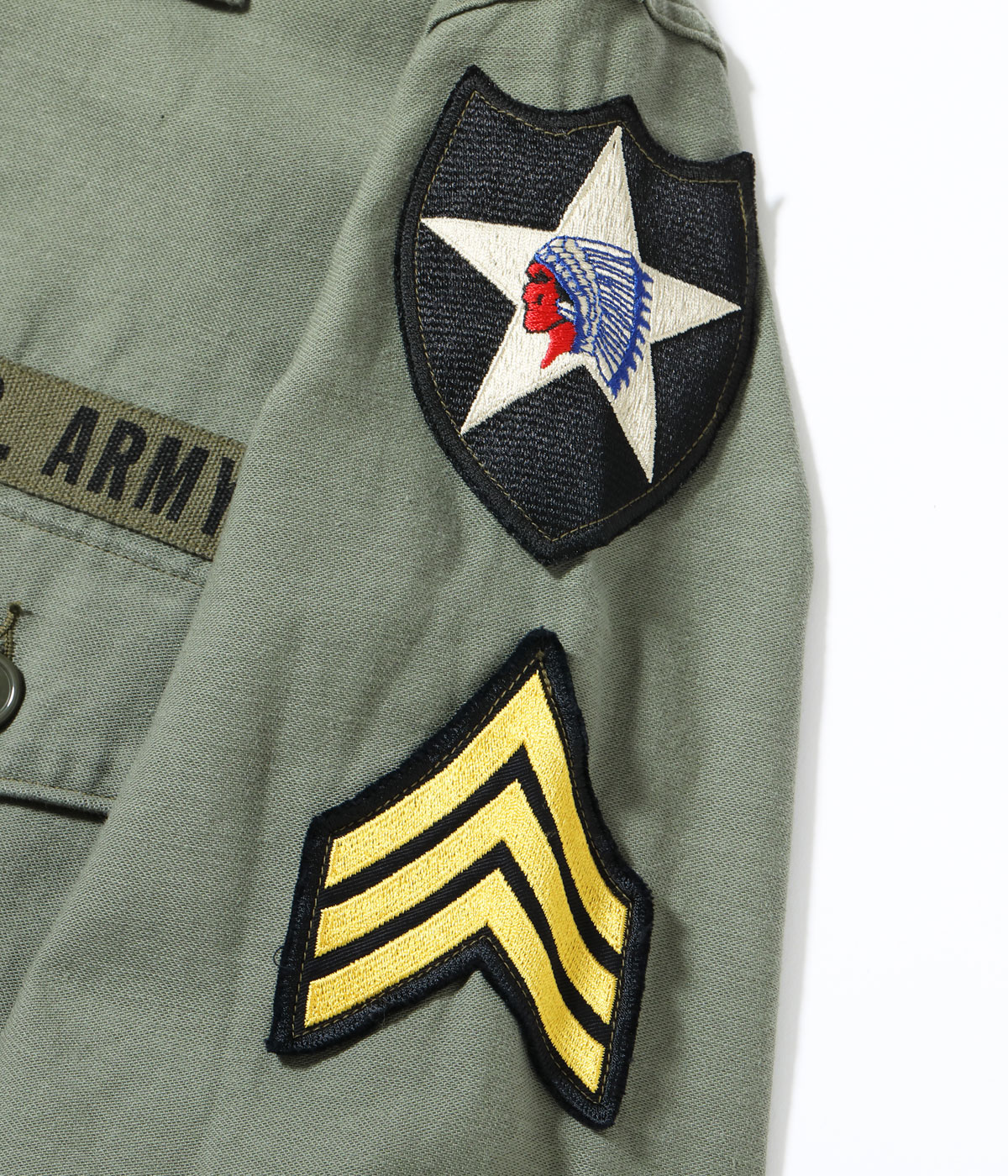 Lot No. BR29586 / SHIRT MAN'S COTTON SATEEN OLIVE GREEN SHADE107 ��DEMILITARIZED ZONE��