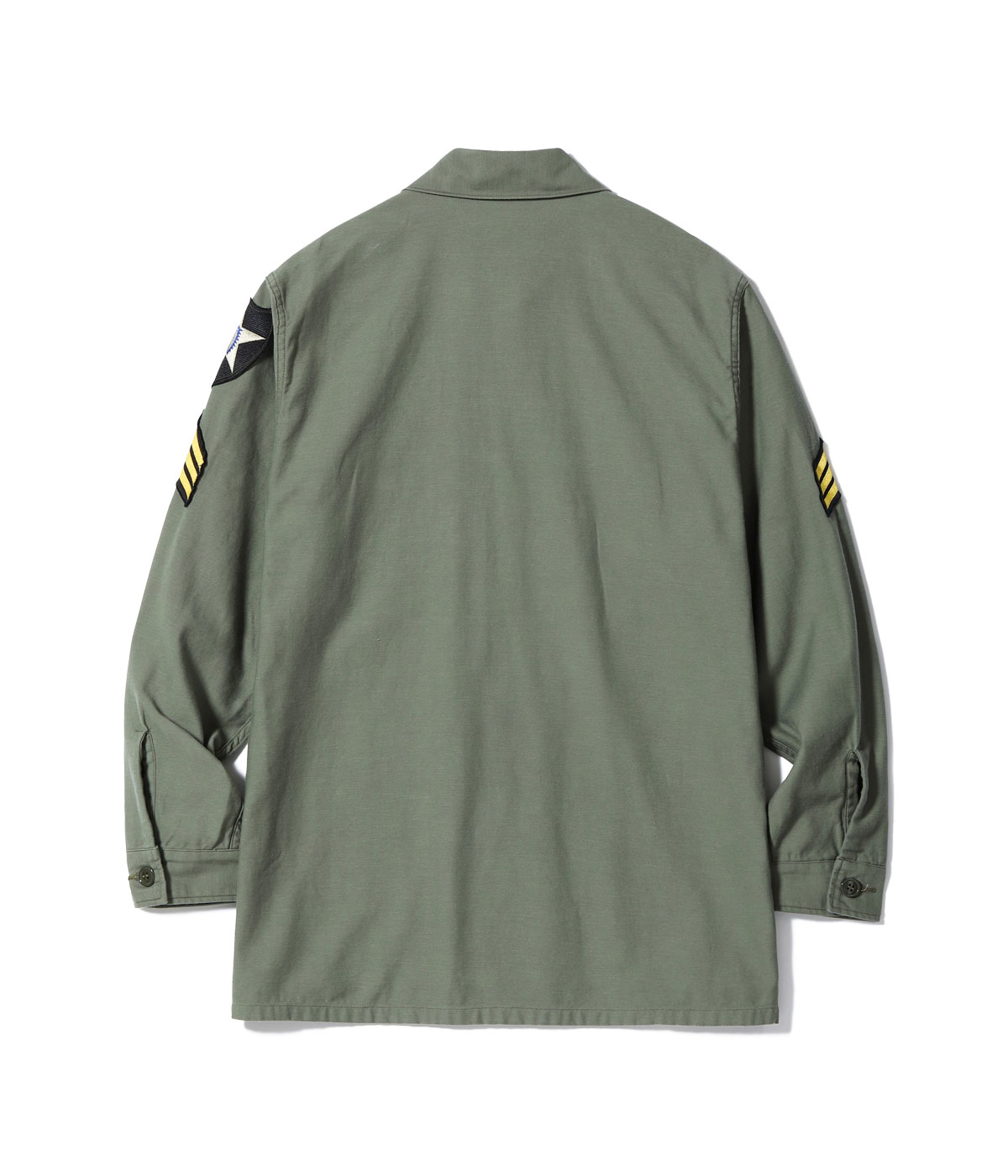 Lot No. BR29586 / SHIRT MAN'S COTTON SATEEN OLIVE GREEN SHADE107 ��DEMILITARIZED ZONE��