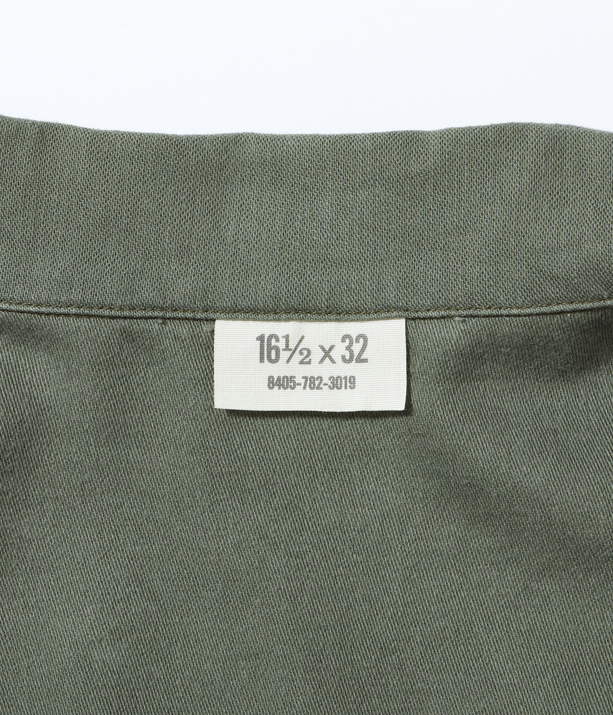 Lot No. BR29586 / SHIRT MAN'S COTTON SATEEN OLIVE GREEN SHADE107 ��DEMILITARIZED ZONE��