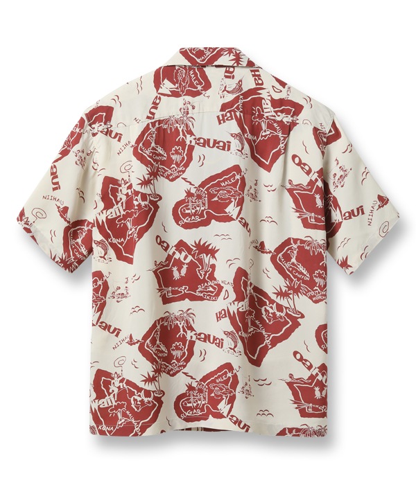 Lot No. SS39012 / RAYON HAWAIIAN SHIRT SHOWING HAWAIIAN ISLAND