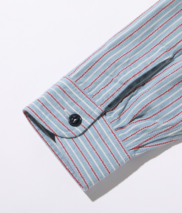 Lot No. SC29146 / DOBBY STRIPE WORK SHIRT (LONG SLEEVE)