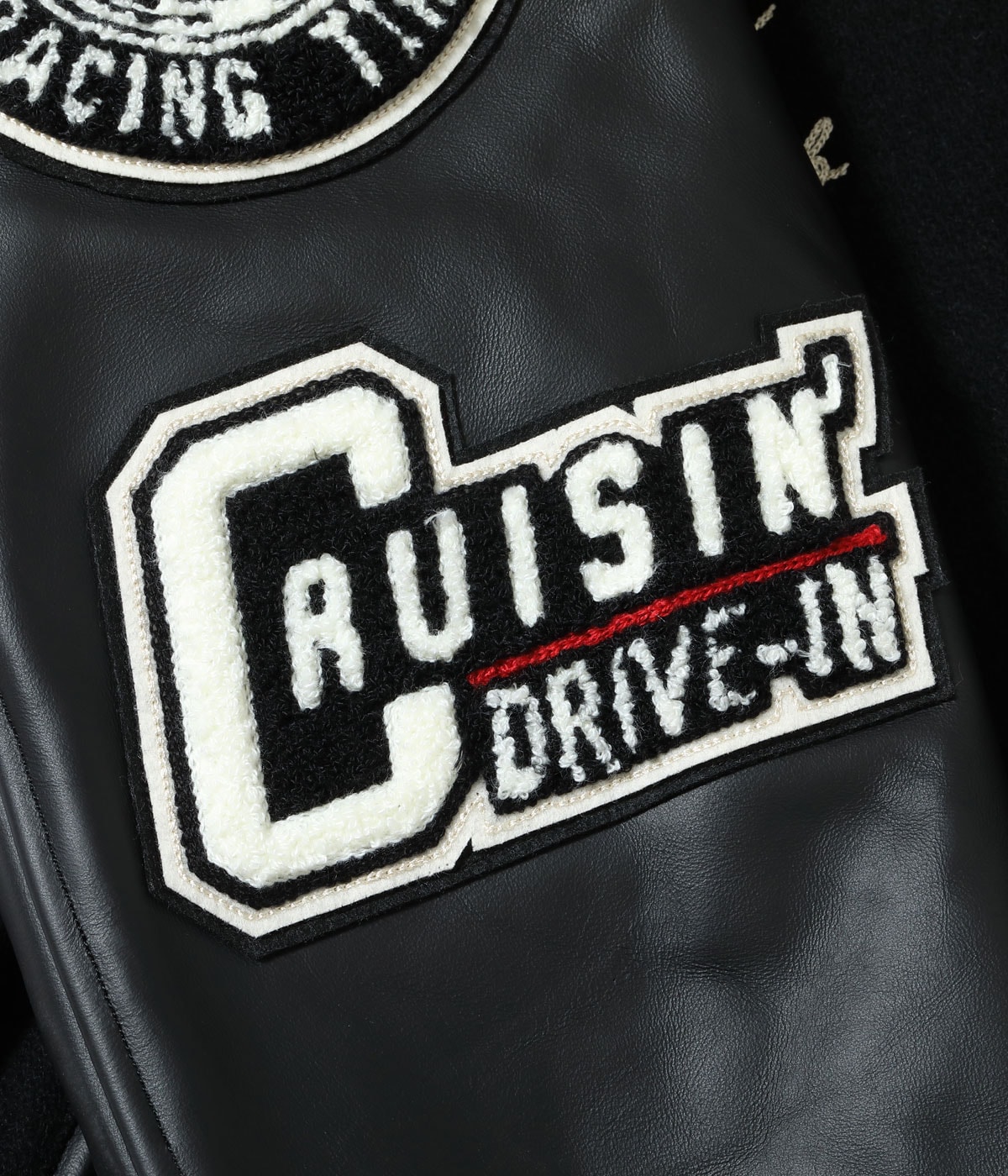 Lot No. WV15602-119 / 30oz. WOOL MELTON AWARD JACKET ��CRANK BUSTERS�� (BLACK)