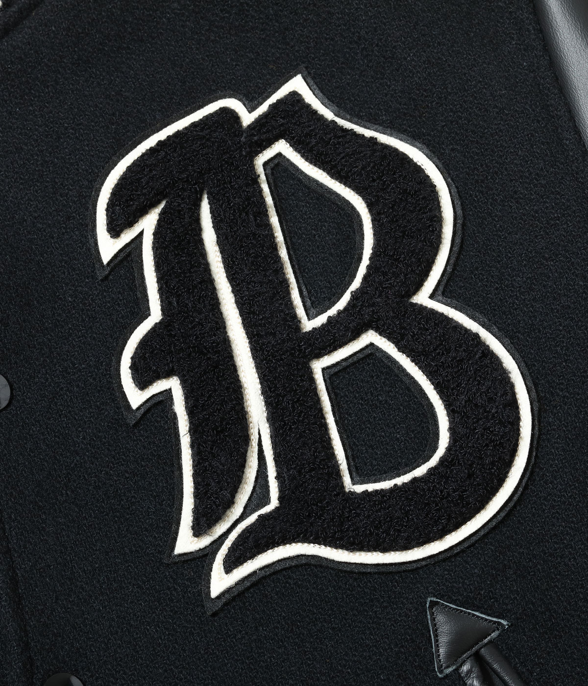 Lot No. WV15602-119 / 30oz. WOOL MELTON AWARD JACKET ��CRANK BUSTERS�� (BLACK)