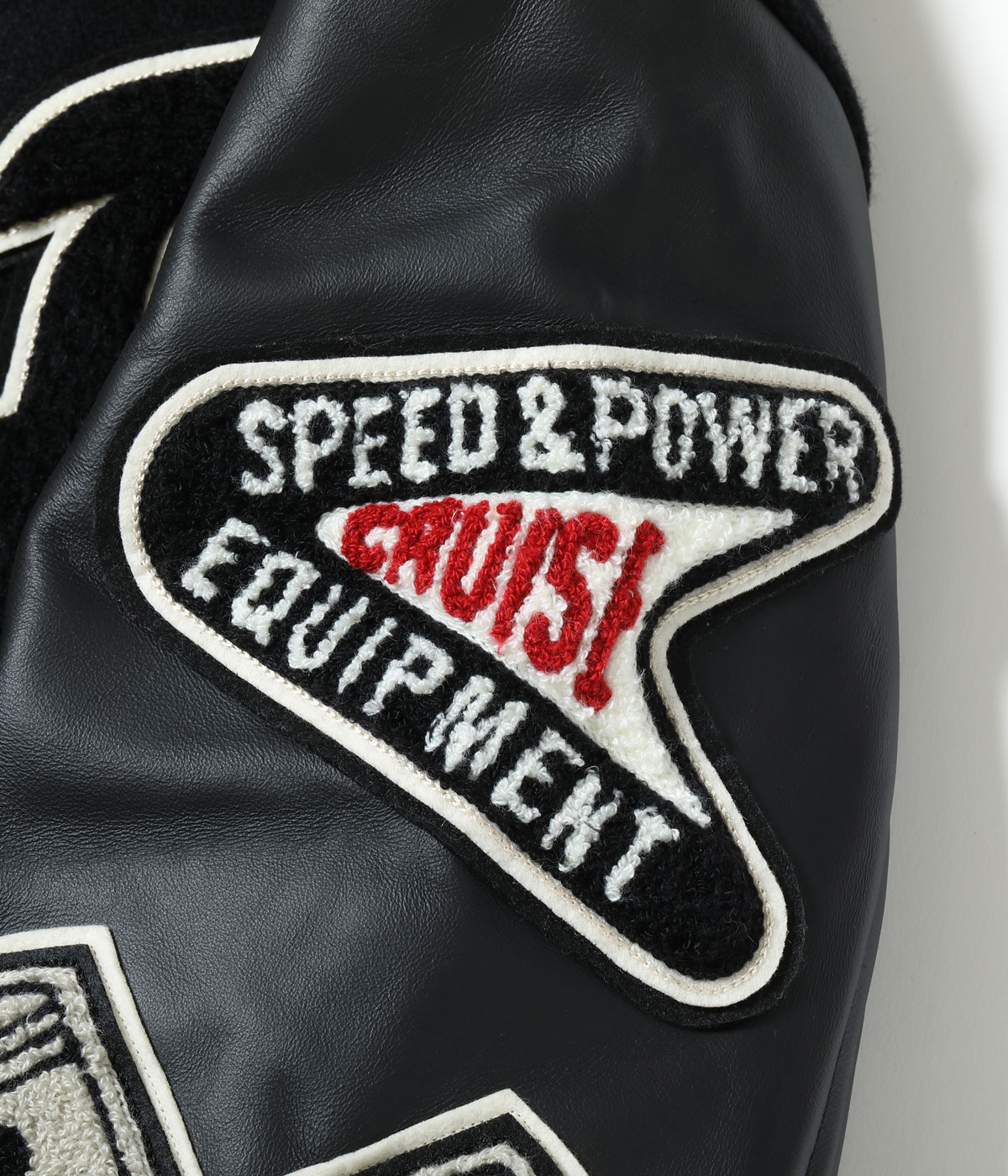 Lot No. WV15602-119 / 30oz. WOOL MELTON AWARD JACKET ��CRANK BUSTERS�� (BLACK)