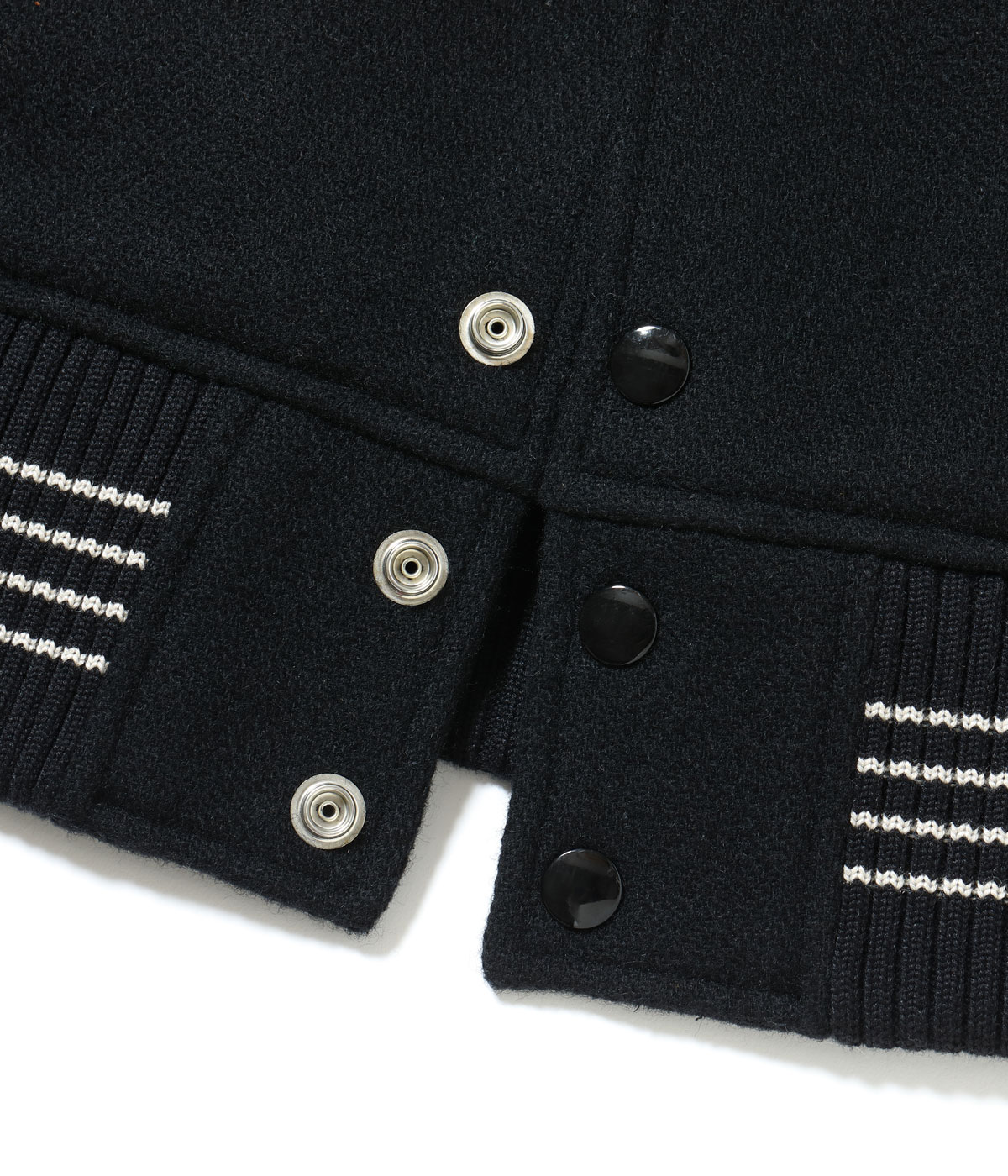 Lot No. WV15602-119 / 30oz. WOOL MELTON AWARD JACKET ��CRANK BUSTERS�� (BLACK)