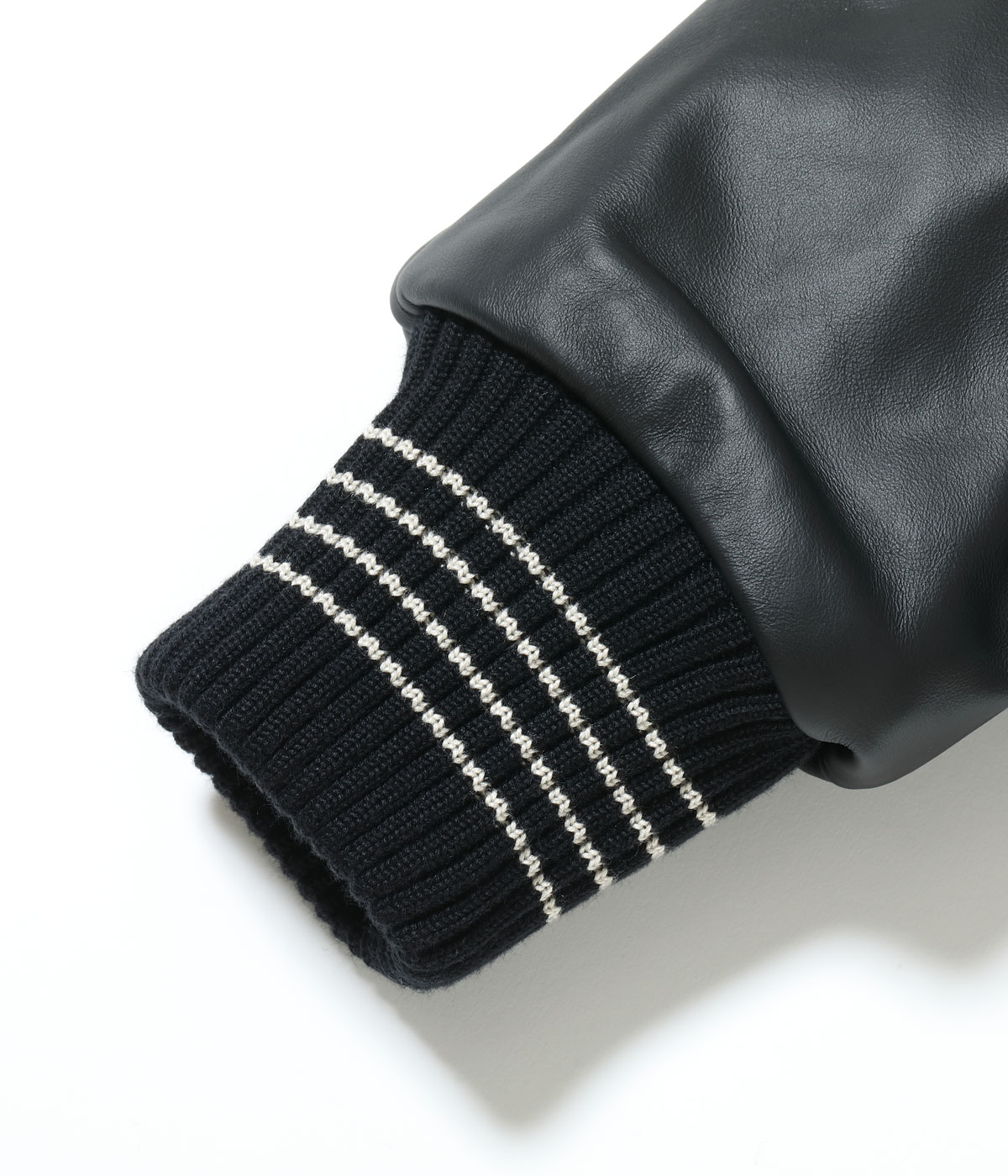 Lot No. WV15602-119 / 30oz. WOOL MELTON AWARD JACKET ��CRANK BUSTERS�� (BLACK)