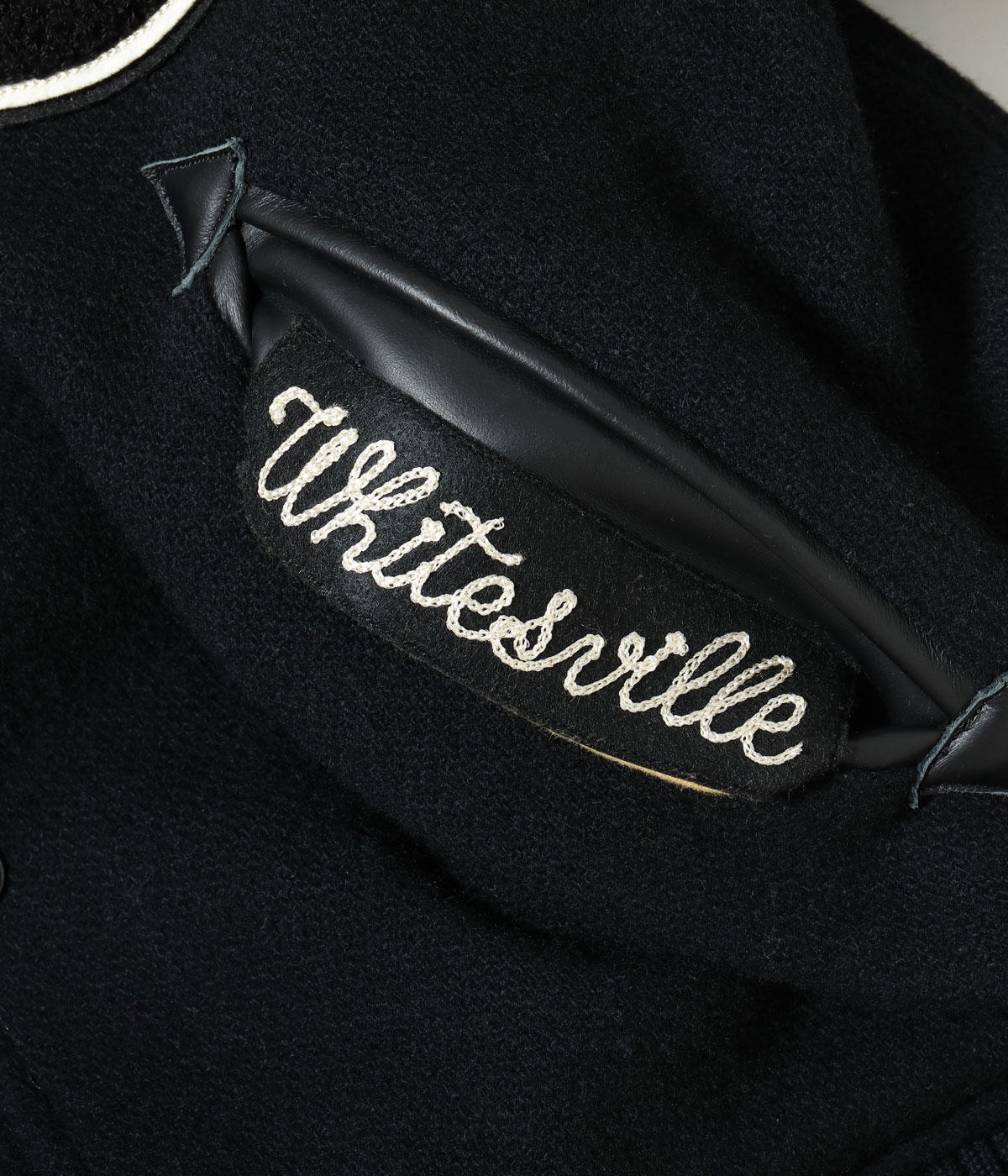 Lot No. WV15602-119 / 30oz. WOOL MELTON AWARD JACKET ��CRANK BUSTERS�� (BLACK)