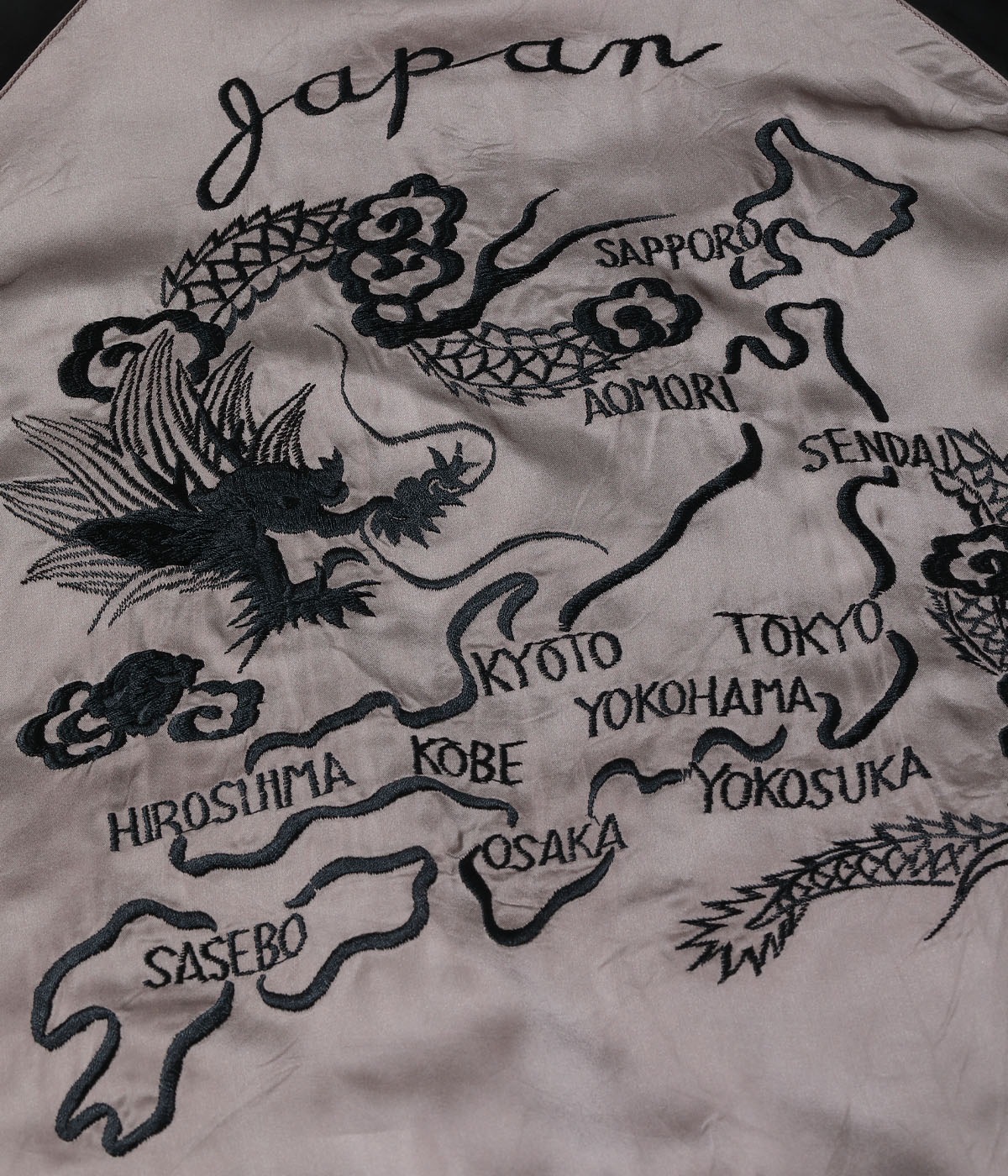 Lot No. TT15912-119 / Late 1940s Style Acetate Souvenir Jacket KOSHO & CO. Special Edition ��WHITE TIGER�� �� ��JAPAN MAP��