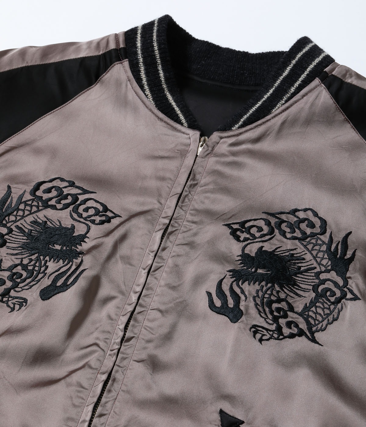 Lot No. TT15912-119 / Late 1940s Style Acetate Souvenir Jacket KOSHO & CO. Special Edition ��WHITE TIGER�� �� ��JAPAN MAP��