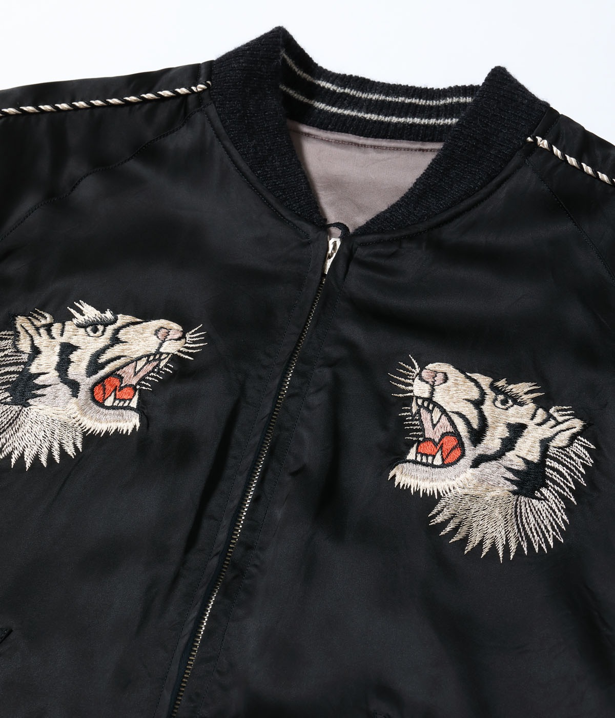 Lot No. TT15912-119 / Late 1940s Style Acetate Souvenir Jacket KOSHO & CO. Special Edition ��WHITE TIGER�� �� ��JAPAN MAP��