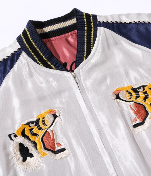 Lot No. TT14650-190 / Mid 1950s Style Acetate Souvenir Jacket JAPAN MAP  BLACK EAGLE