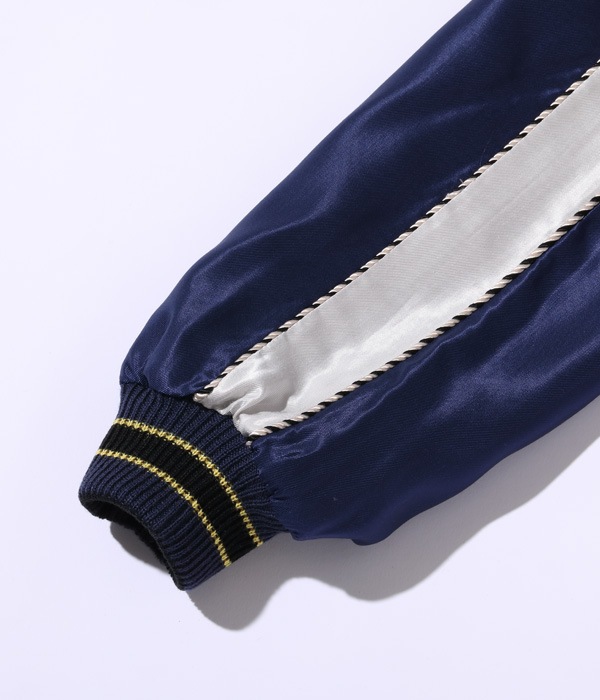 Lot No. TT14650-190 / Mid 1950s Style Acetate Souvenir Jacket JAPAN MAP  BLACK EAGLE