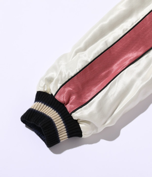 Lot No. TT14650-190 / Mid 1950s Style Acetate Souvenir Jacket JAPAN MAP  BLACK EAGLE