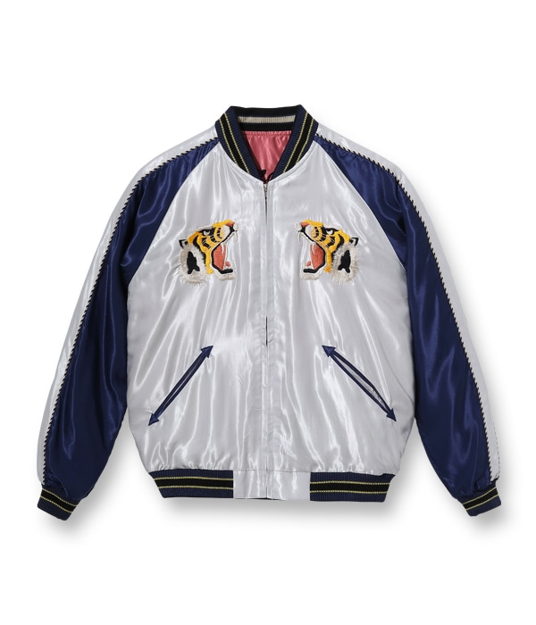 Lot No. TT14650-190 / Mid 1950s Style Acetate Souvenir Jacket JAPAN MAP  BLACK EAGLE