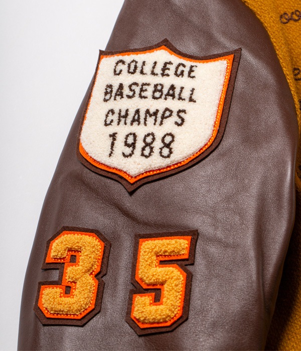 Lot No. WV14460-156 / 30oz. WOOL MELTON AWARD JACKET ��BROOKLYN CHIEFS�� (GOLD)