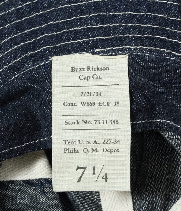 Lot No. BR01476 / HAT, WORKING, DENIM