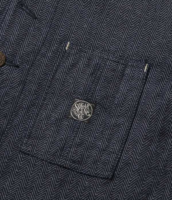 Lot No. SC15207 / FICTION ROMANCE 12oz. INDIGO COTTON TWEED WORK COAT