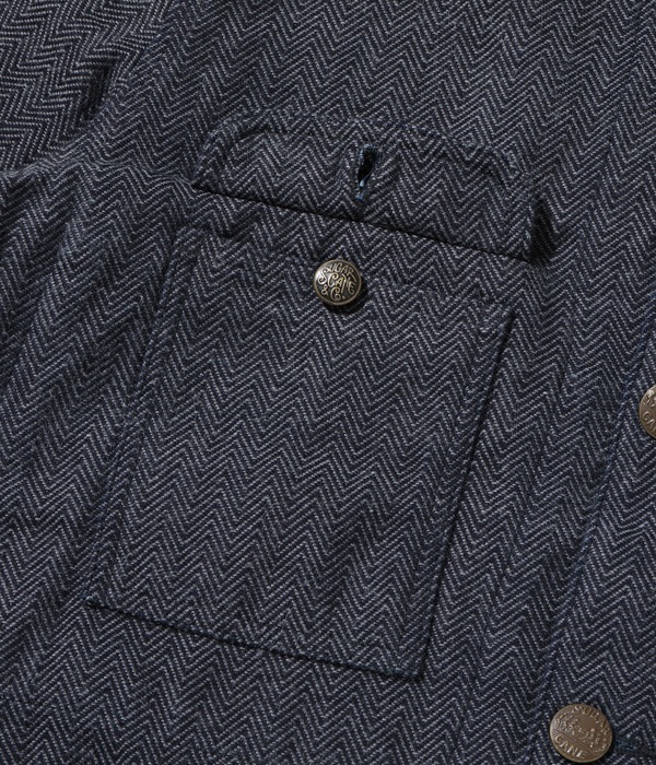 Lot No. SC15207 / FICTION ROMANCE 12oz. INDIGO COTTON TWEED WORK COAT