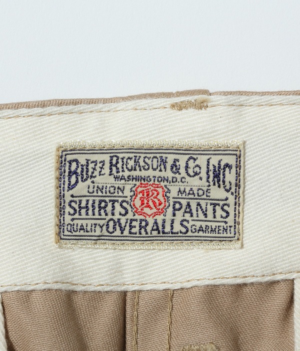 Lot No. BR40025 / BUZZ RICKSONS ORIGINAL SPEC. CHINOS (ONE WASH)