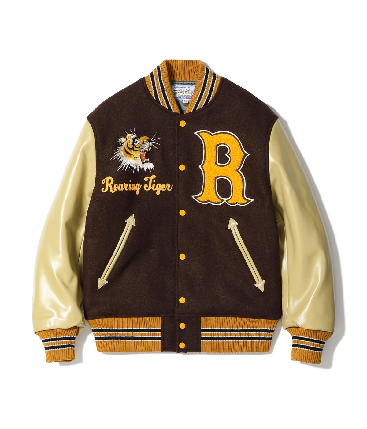 Lot No. WV15785-138 / 30oz. WOOL MELTON AWARD JACKET ROARING TIGER (BROWN)