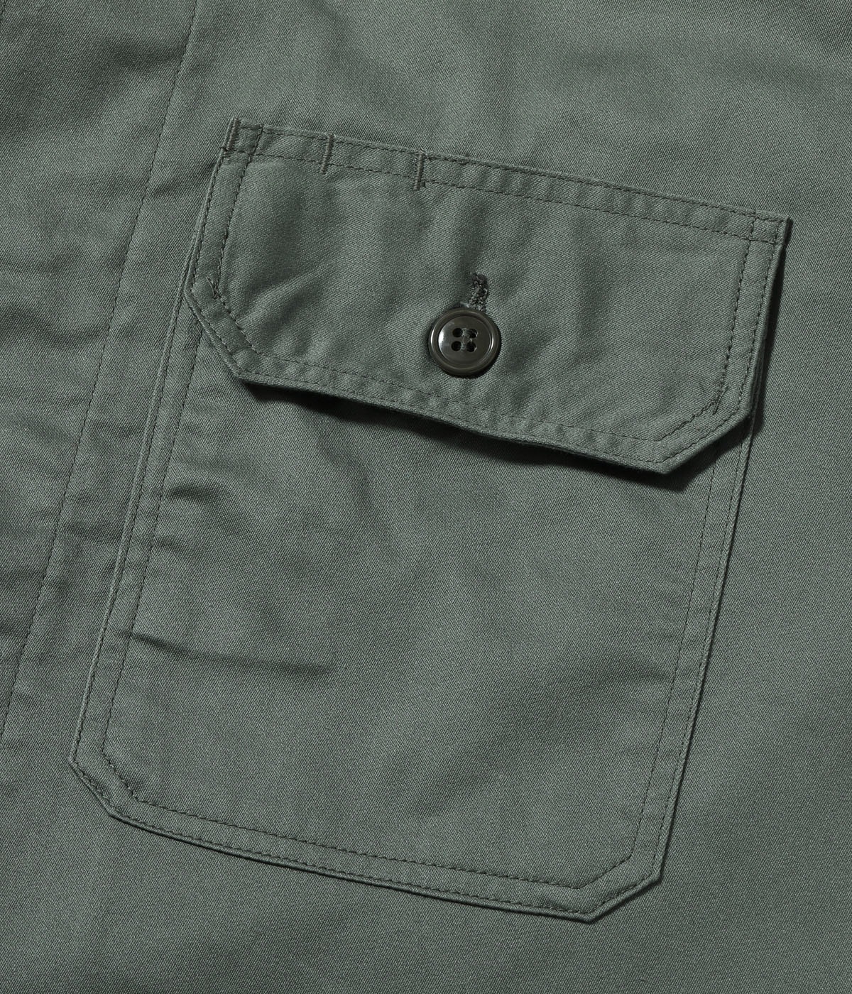 Lot No. BR29658 / SHIRT, UTILITY, COTTON SAGE GREEN