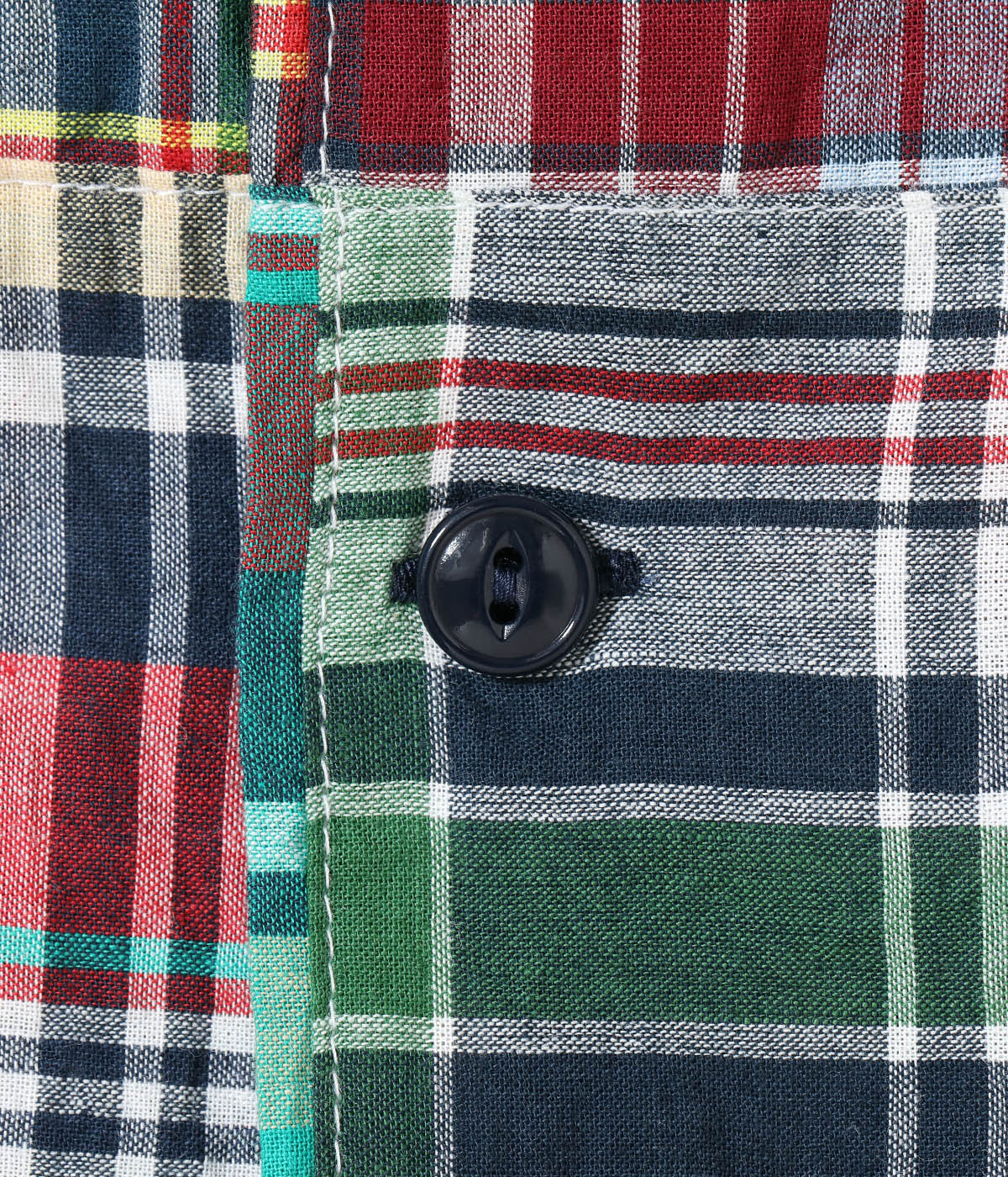 2026ǯ5��28������ / Lot No. SC39739 / MADRAS CHECK PATCHWORK OPEN SHIRT