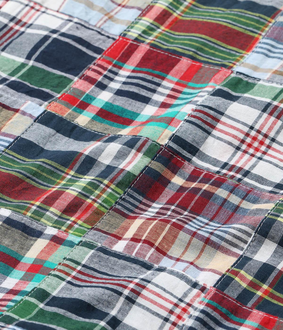 2026ǯ5��28������ / Lot No. SC39739 / MADRAS CHECK PATCHWORK OPEN SHIRT