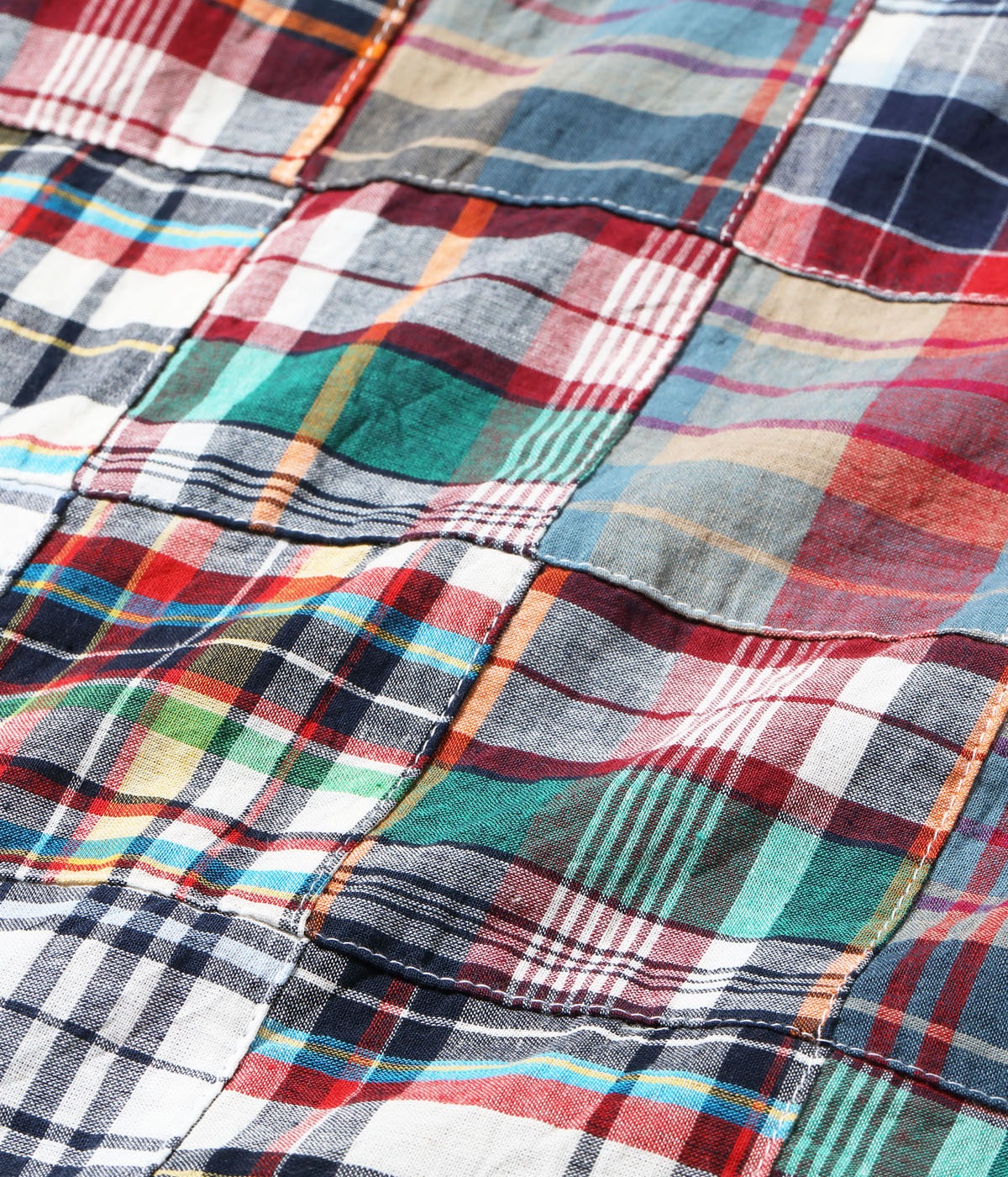 2026ǯ5��28������ / Lot No. SC39739 / MADRAS CHECK PATCHWORK OPEN SHIRT
