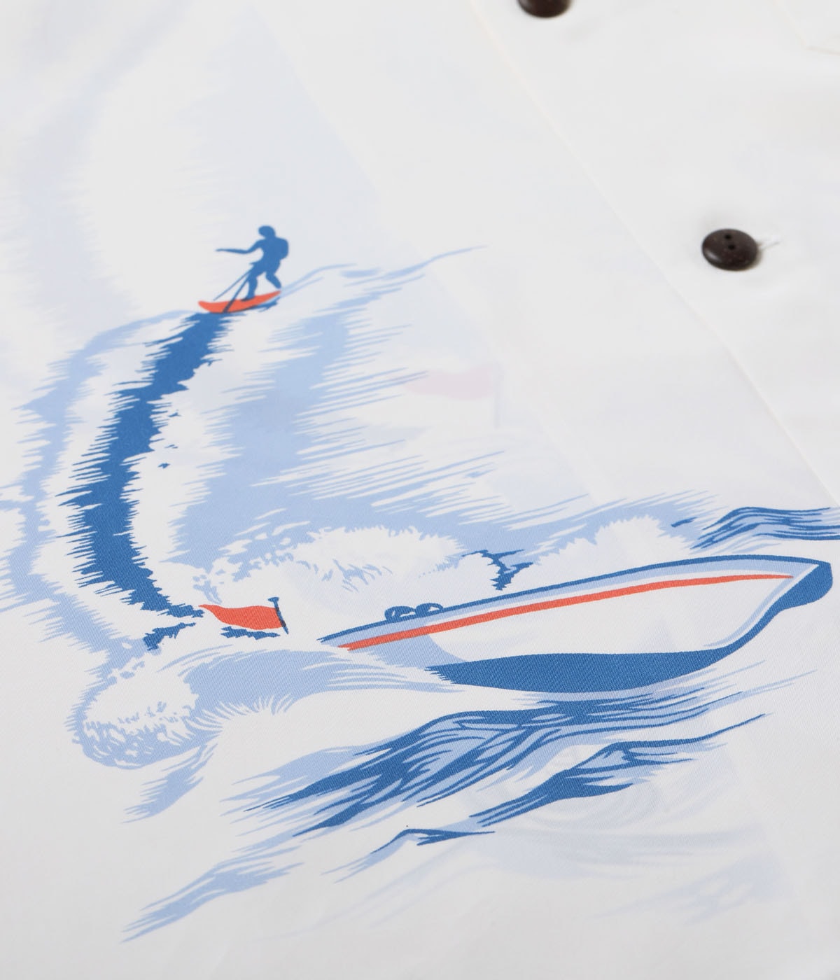 Lot No. SS39630 / RAYON HAWAIIAN SHIRT ��WATER SKIING��