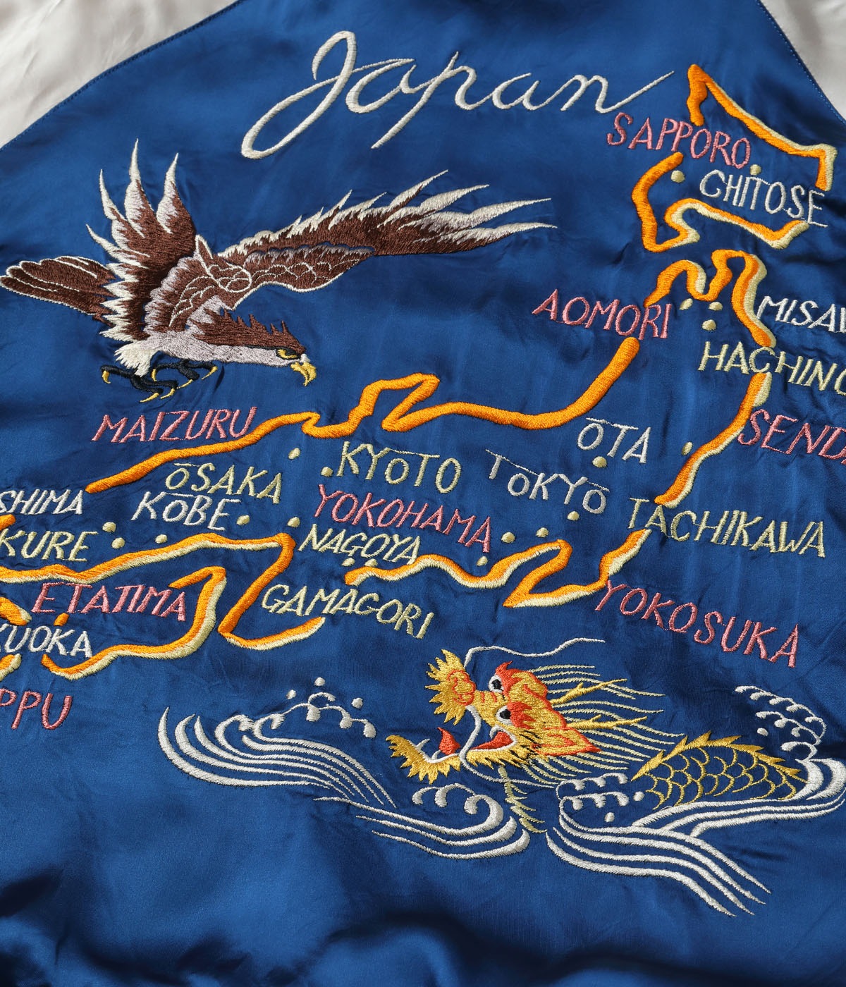 Lot No. TT15911-159 / Late 1940s Style Acetate Souvenir Jacket KOSHO & CO. Special Edition ��EAGLE & DRAGON�� �� ��JAPAN MAP��