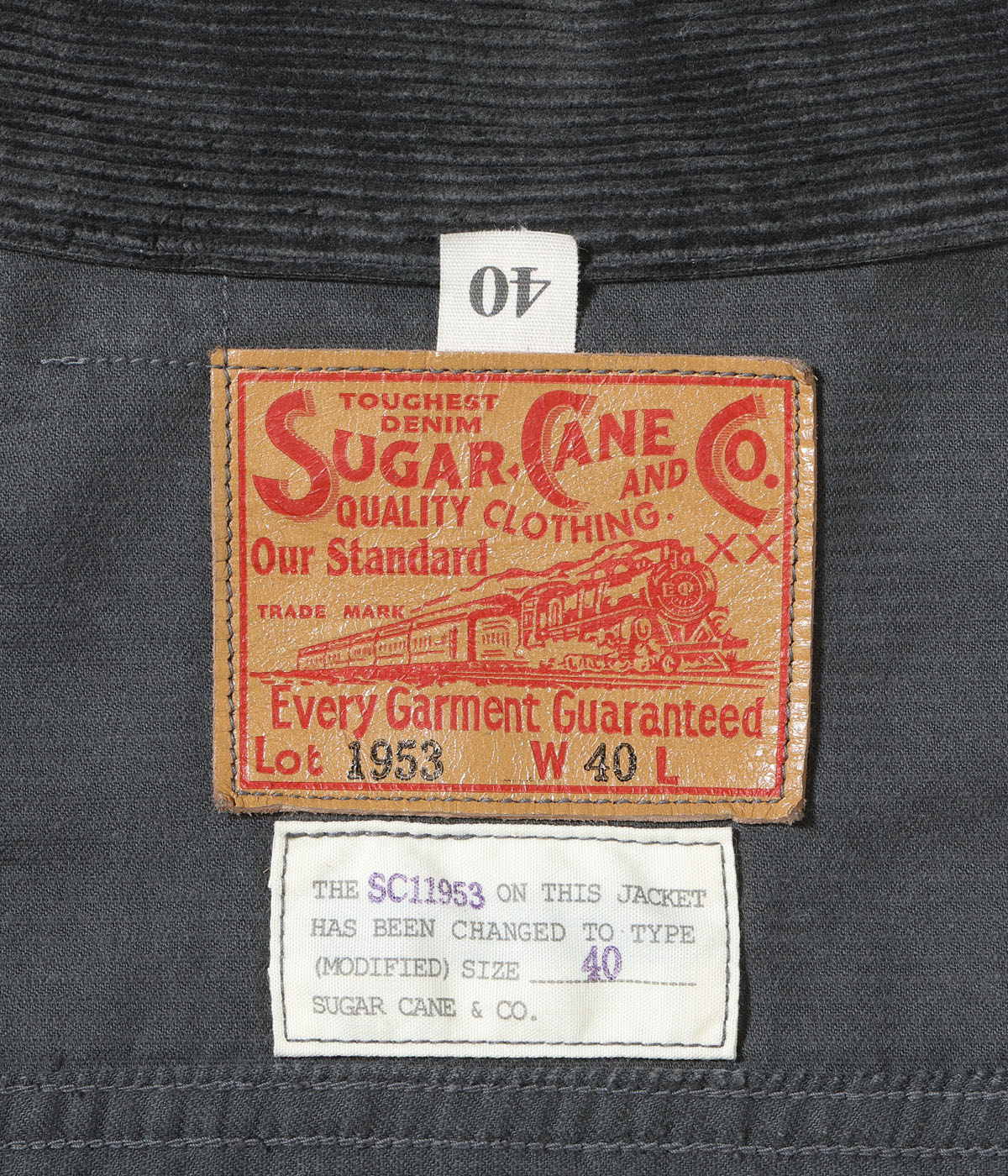 Lot No. SC15648 / PIGMENT DYED 9W CORDUROY 1953 MODEL JACKET