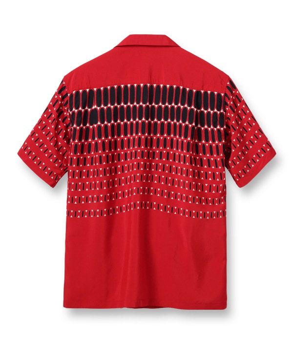 Lot No. SH38875 / HIGH DENSITY RAYON OPEN SHIRT ��ELVIS DOTS��