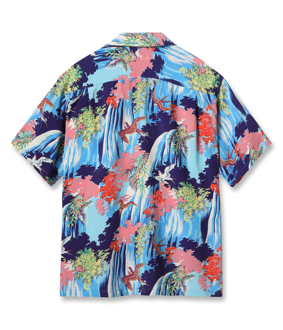 Lot No. SS39426 / RAYON HAWAIIAN SHIRT SWALLOW WILDLY FLUTTERING