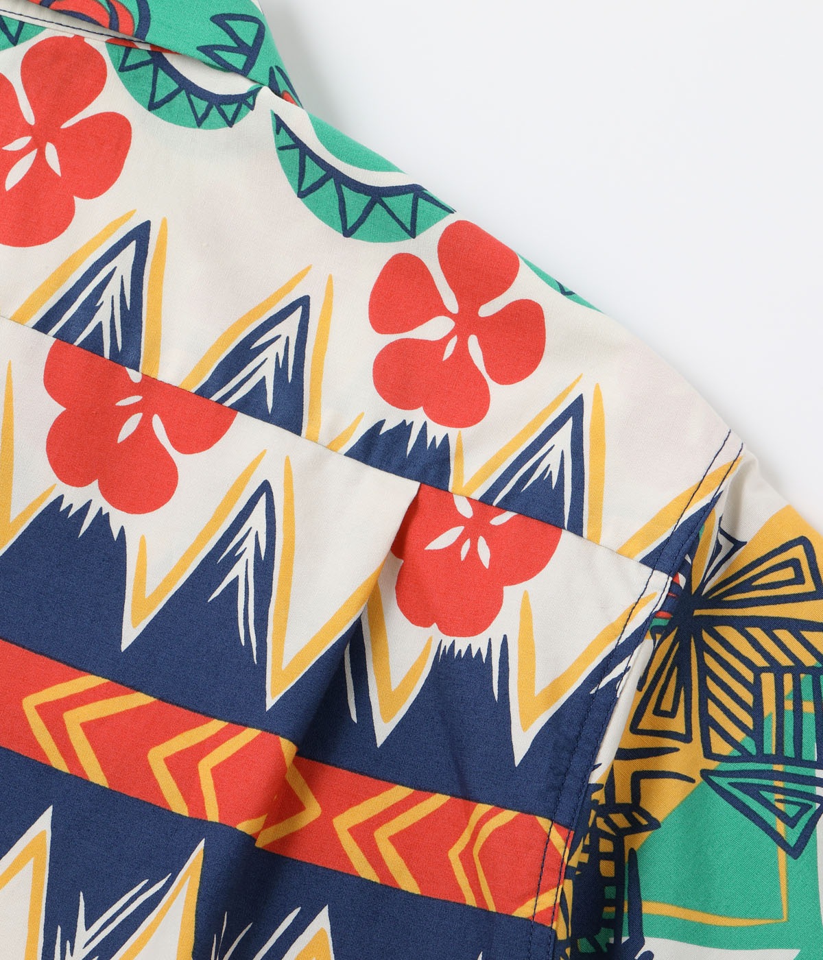 Lot No. SS39504 / COTTON BROAD OPEN SHIRT TROPICAL WOODCUT
