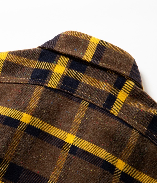 Lot No. SC28284 / FICTION ROMANCE 9oz. ��TROY�� CHECK WORK SHIRT with MARBLE BUTTON