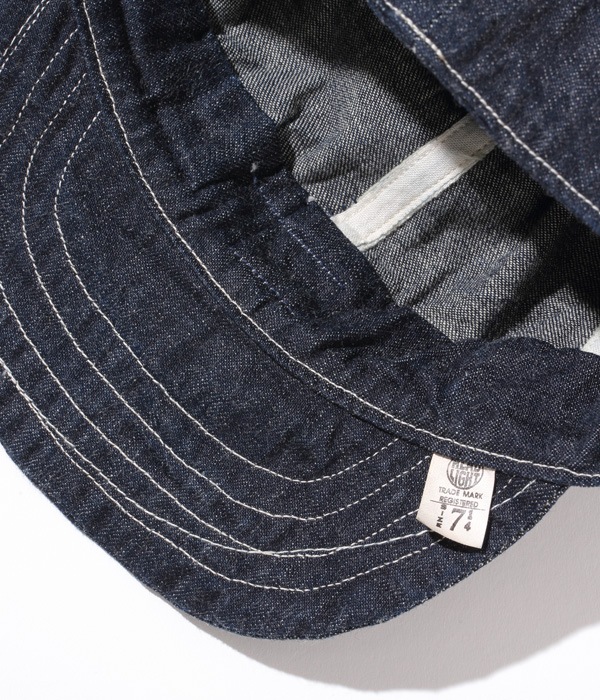 Lot No. HD02693 / HEAD LIGHT 9.5oz. SPECIAL WEAVE DENIM 6-PANELS WORK CAP