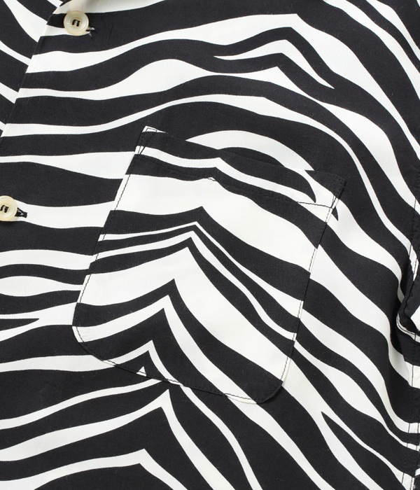 Lot No. SH38877 / HIGH DENSITY RAYON OPEN SHIRT ��ZEBRA��