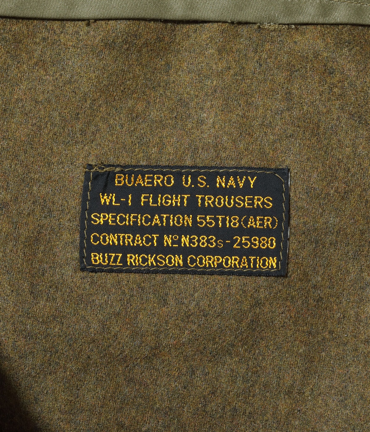 Lot No. BR42589 / Type WL-1 ��BUZZ RICKSON CORPORATION��