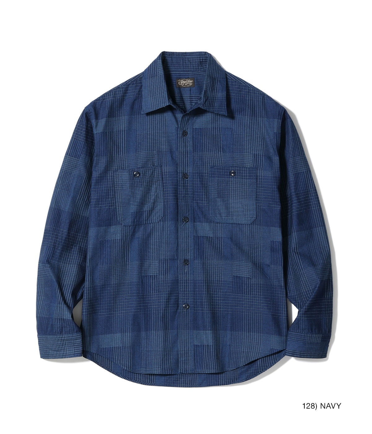 Lot No. SC29588 / INDIGO PATCHWORK WORK SHIRT - SUGAR CANE,SUGAR