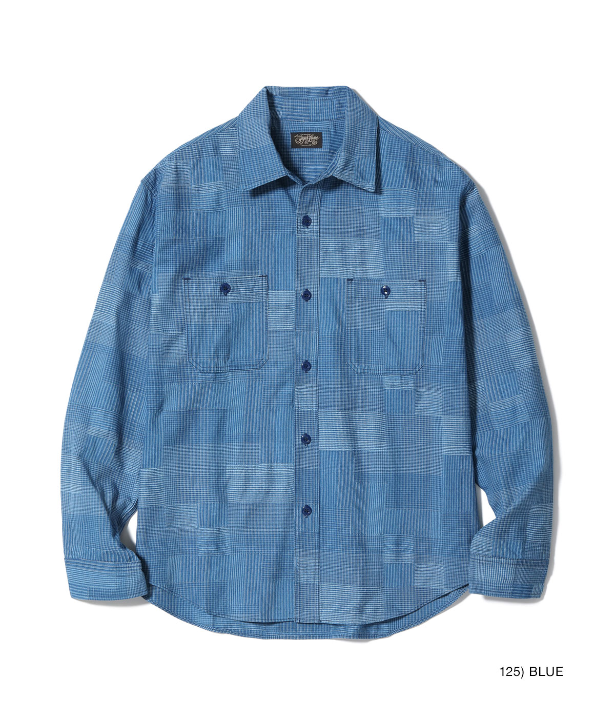 Lot No. SC29588 / INDIGO PATCHWORK WORK SHIRT