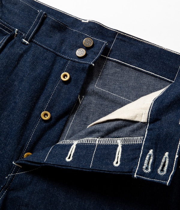 Lot No. HD41883  / HEADLIGHT 9.5oz. BLUE DENIM LATE 1940's DUNGAREES