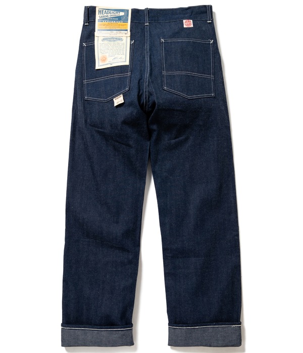 Lot No. HD41883  / HEADLIGHT 9.5oz. BLUE DENIM LATE 1940's DUNGAREES