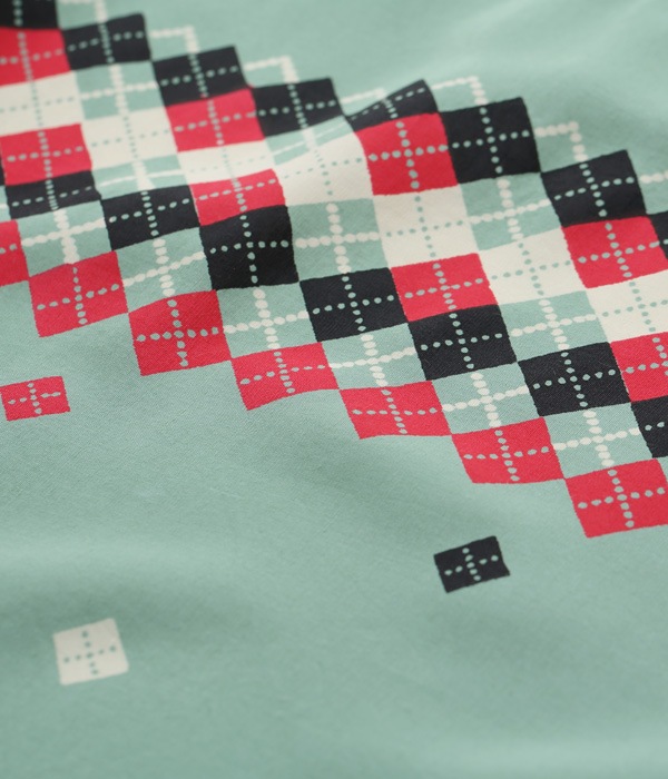 Lot No. SH38879 / HIGH DENSITY RAYON OPEN SHIRT ARGYLE