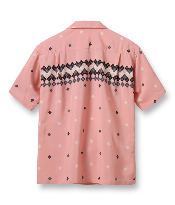 Lot No. SH38879 / HIGH DENSITY RAYON OPEN SHIRT ARGYLE