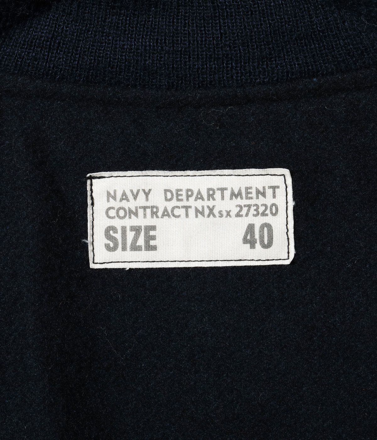 Lot No. BR15762 / Type DECK HOOK RAYON COTTON VERSION NAVY DEPARTMENT