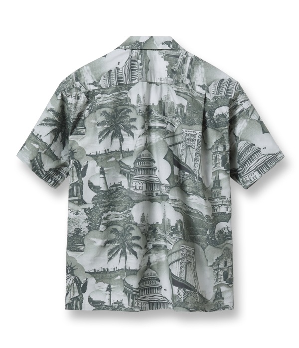 Lot No. SS39095 / COTTON TYPEWRITER OPEN SHIRT ��BEST VIEW OF NEW YORK��