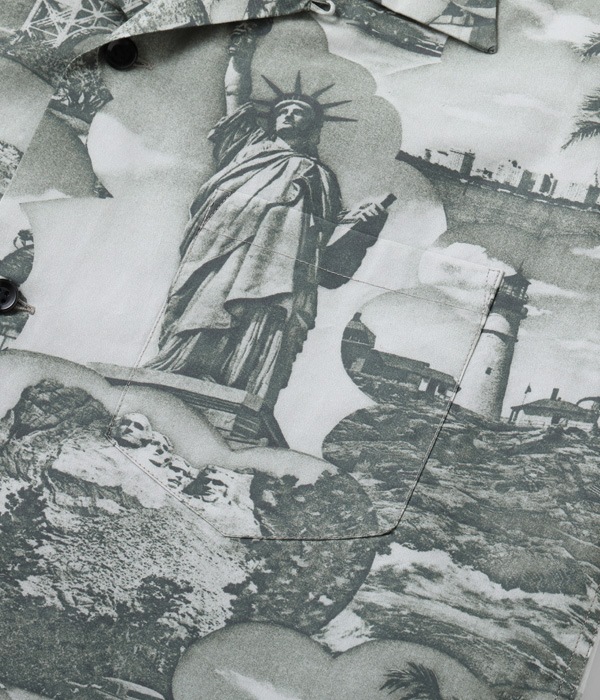 Lot No. SS39095 / COTTON TYPEWRITER OPEN SHIRT ��BEST VIEW OF NEW YORK��