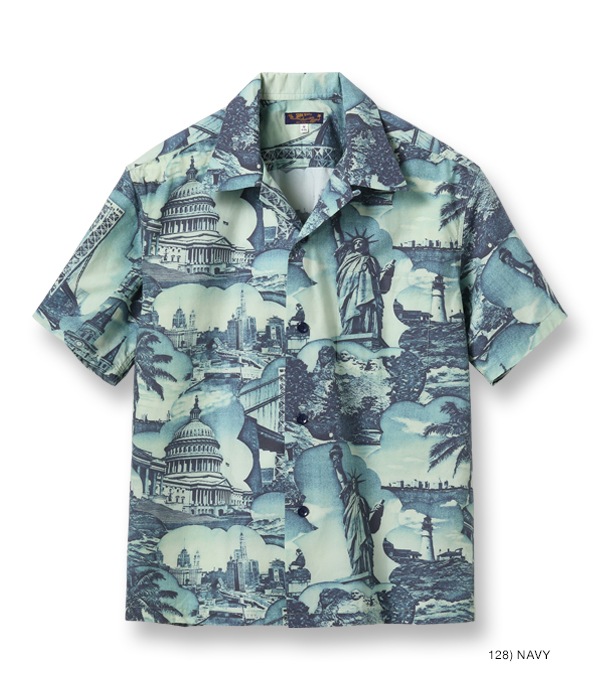 Lot No. SS39095 / COTTON TYPEWRITER OPEN SHIRT ��BEST VIEW OF NEW YORK��